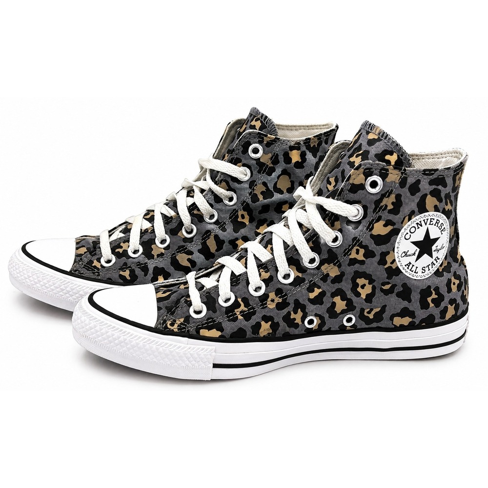 Converse Chuck Taylor All Star Womens 9.5 Leopard Animal Print High Tops 568200F
